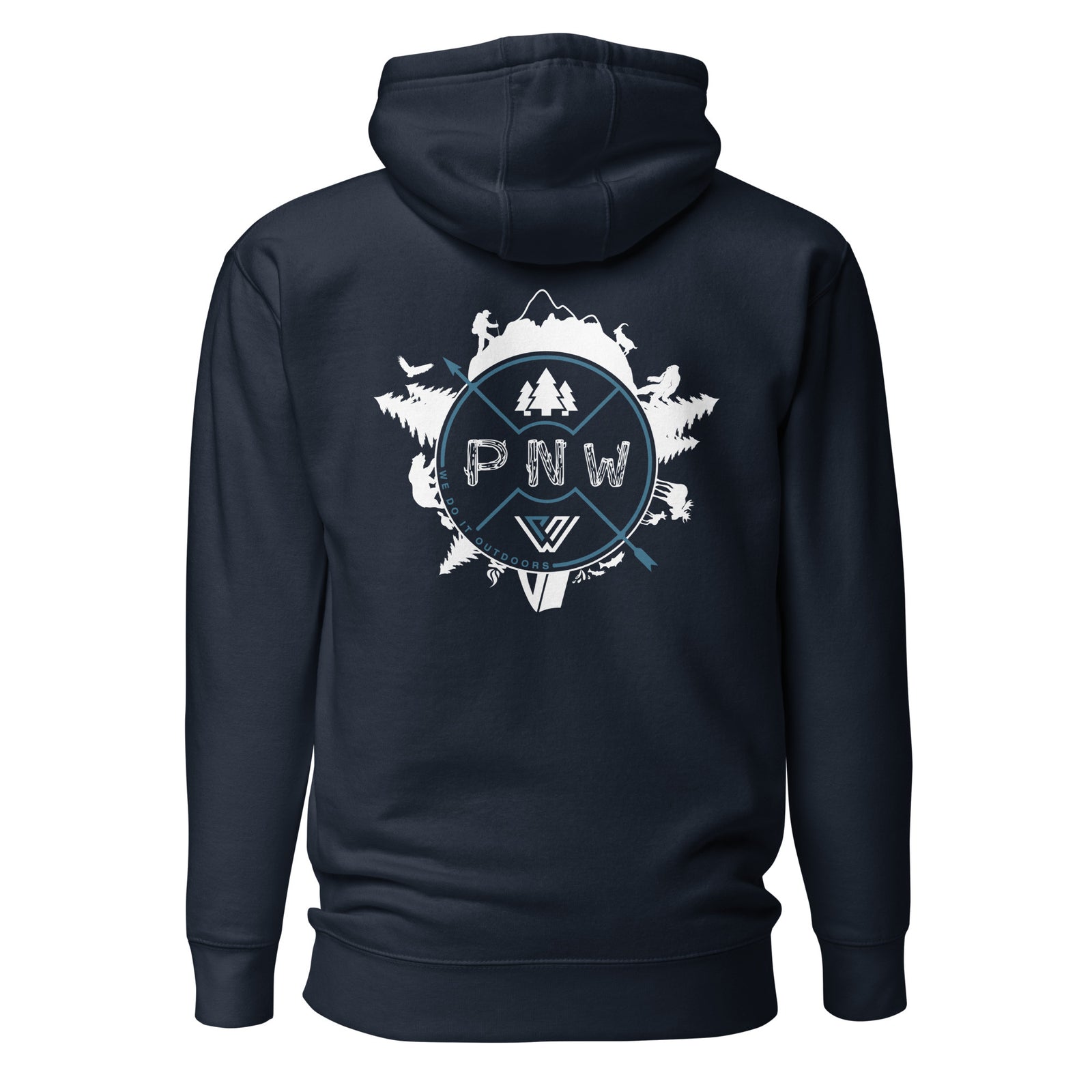 Around the PNW Pullover Hoodie - Navy - Black