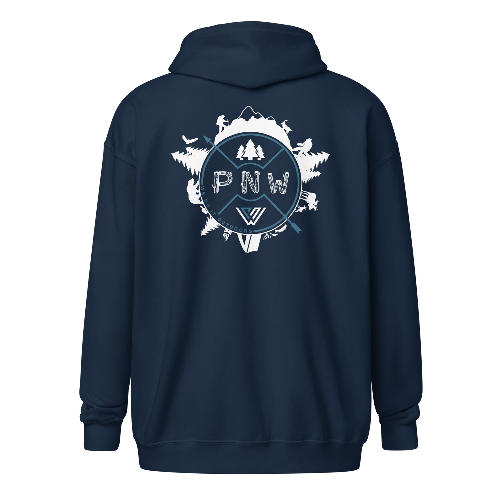 Around the PNW Zip Hoodie - Navy - Back