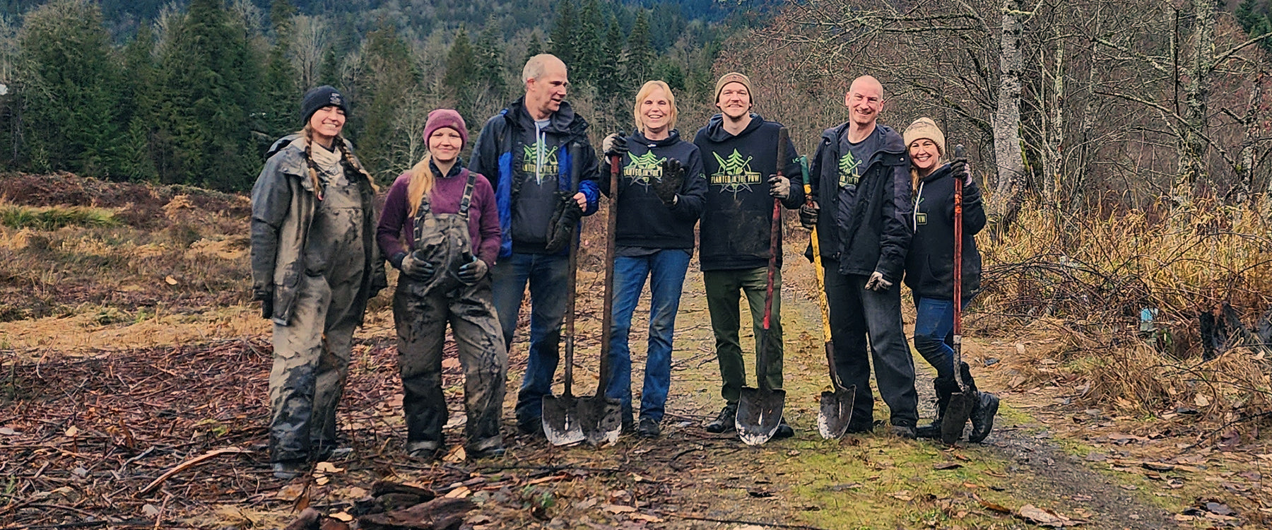 PNW KYNE with the Sound Salmon Solutions crew after planting trees