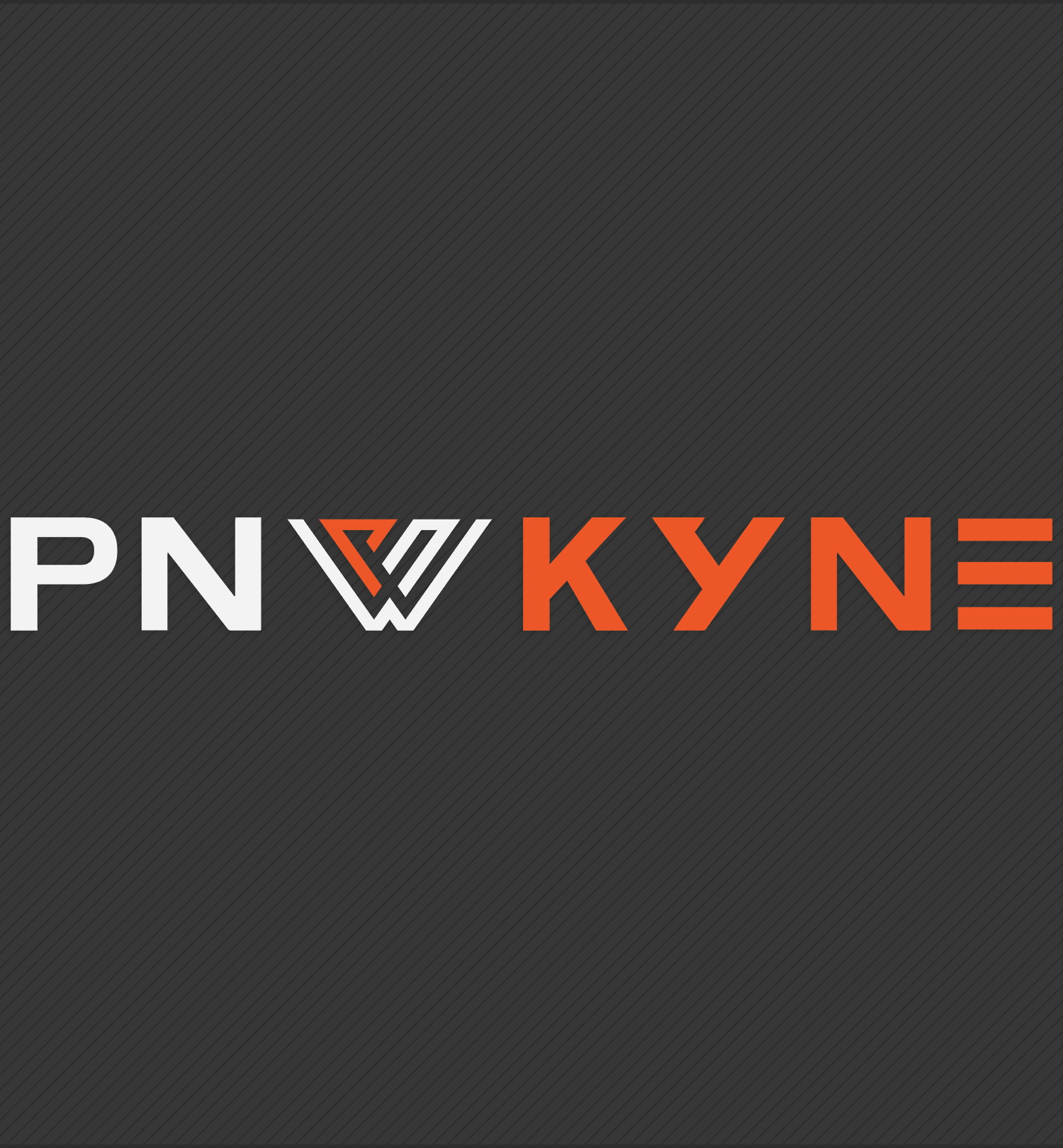 PNW KYNE Two Tone Inline Logo Decal with dark background