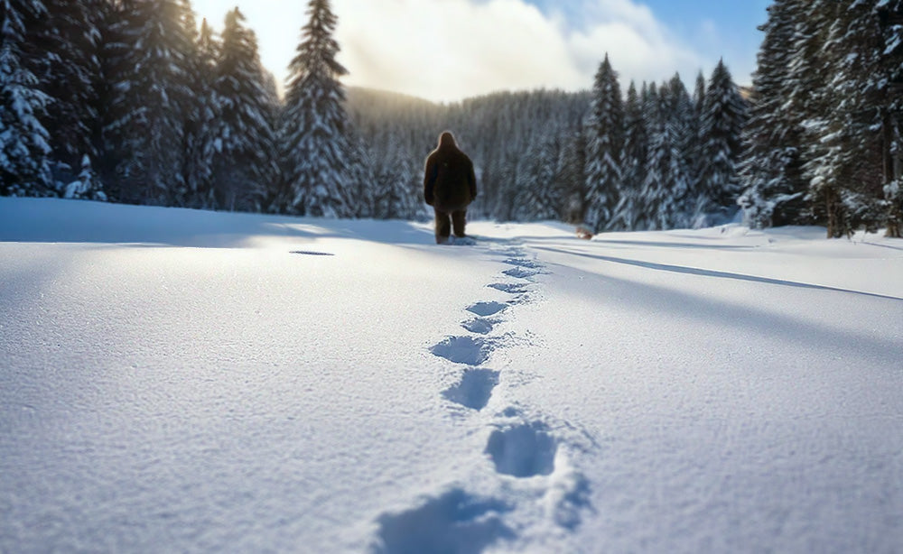 Finding Bigfoot in Winter - Sasquatch tracks in snow - PNW Life Blog Image