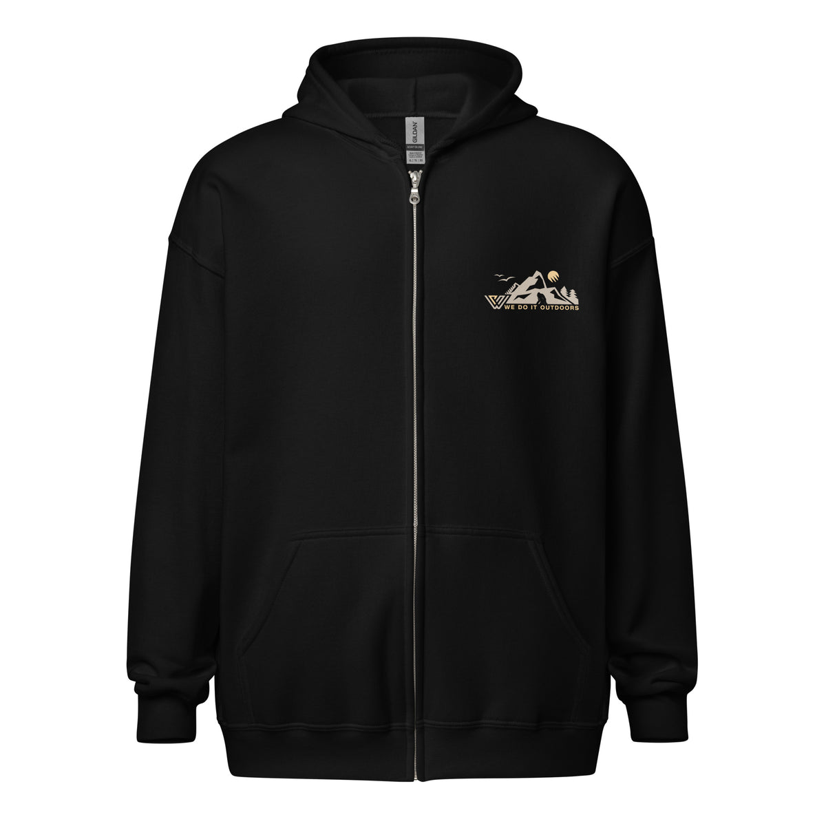 Around the PNW Zip Hoodie - Black - Front