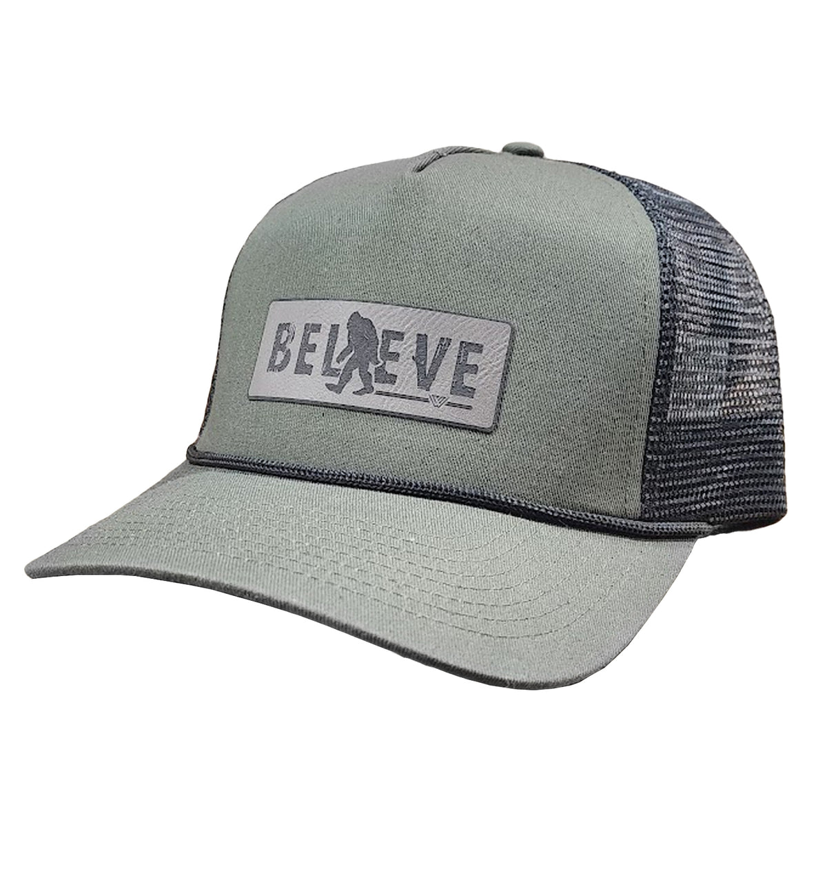 Bigfoot Believe Five-Panel Rope Hat - Green - Side