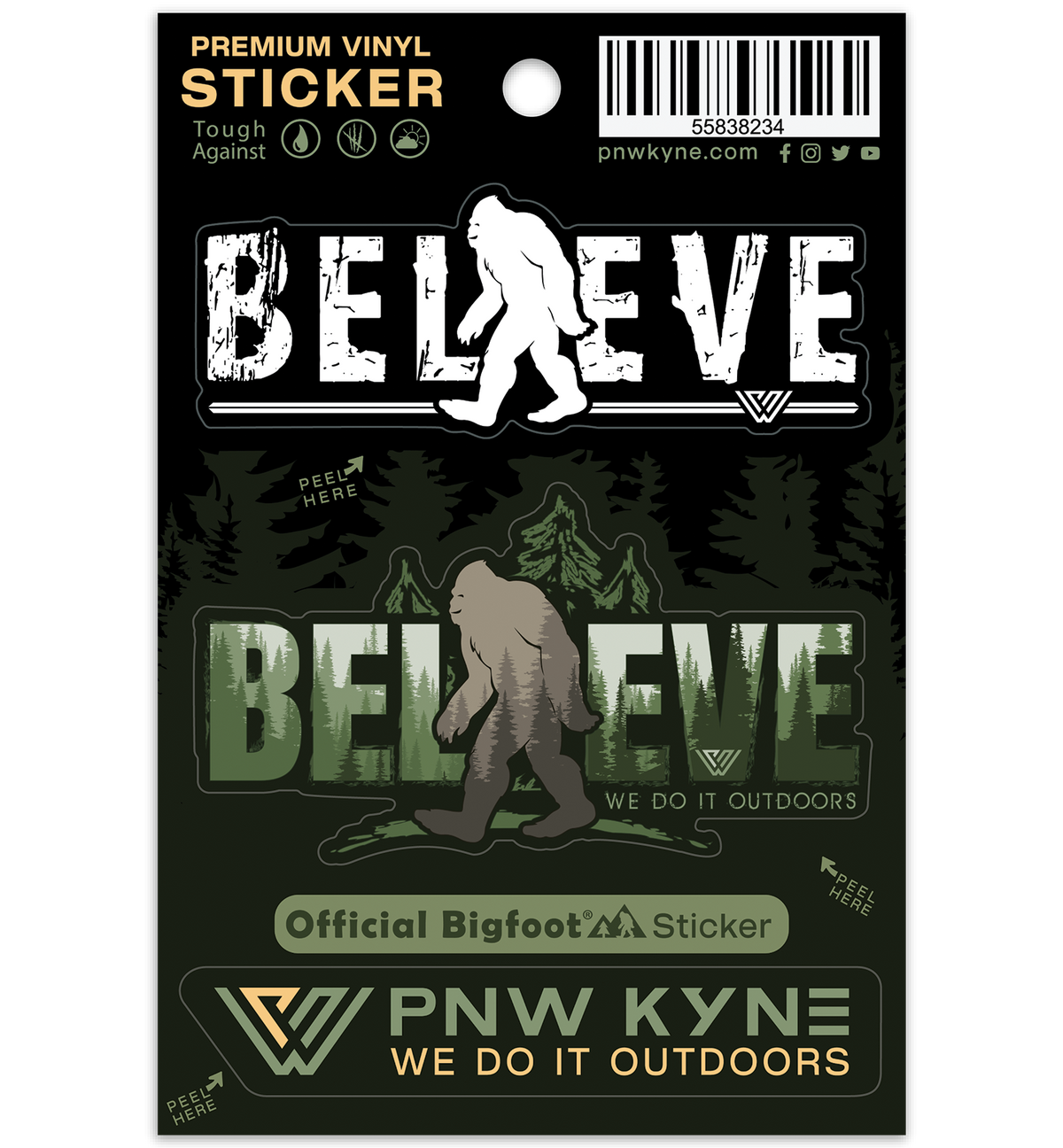 Bigfoot Believe Sticker Sheet