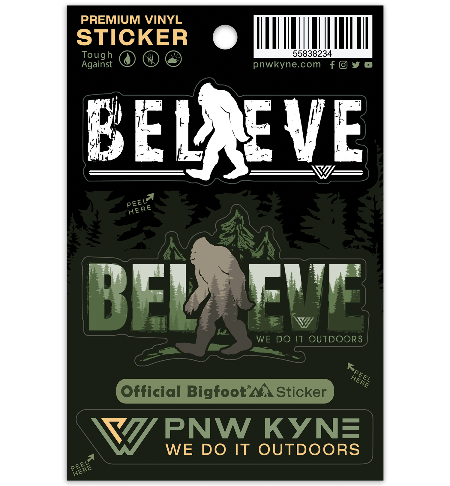 Bigfoot Believe Sticker Sheet