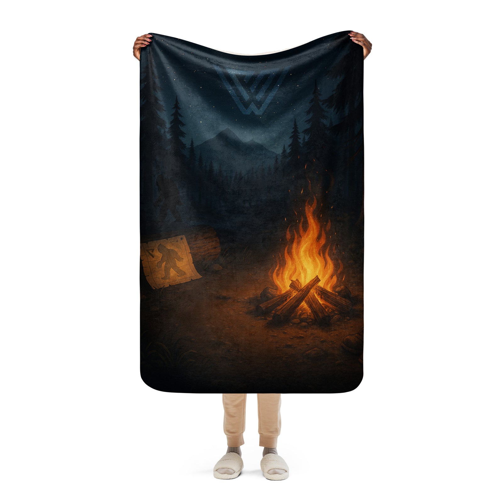 Campfire Encounter Sherpa Blanket