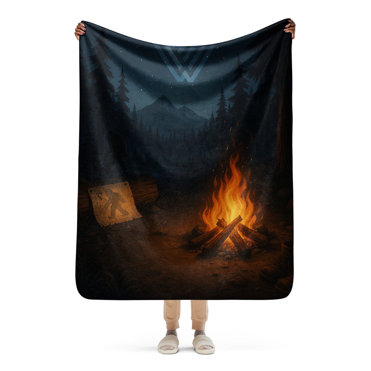 Campfire Encounter Sherpa Blanket
