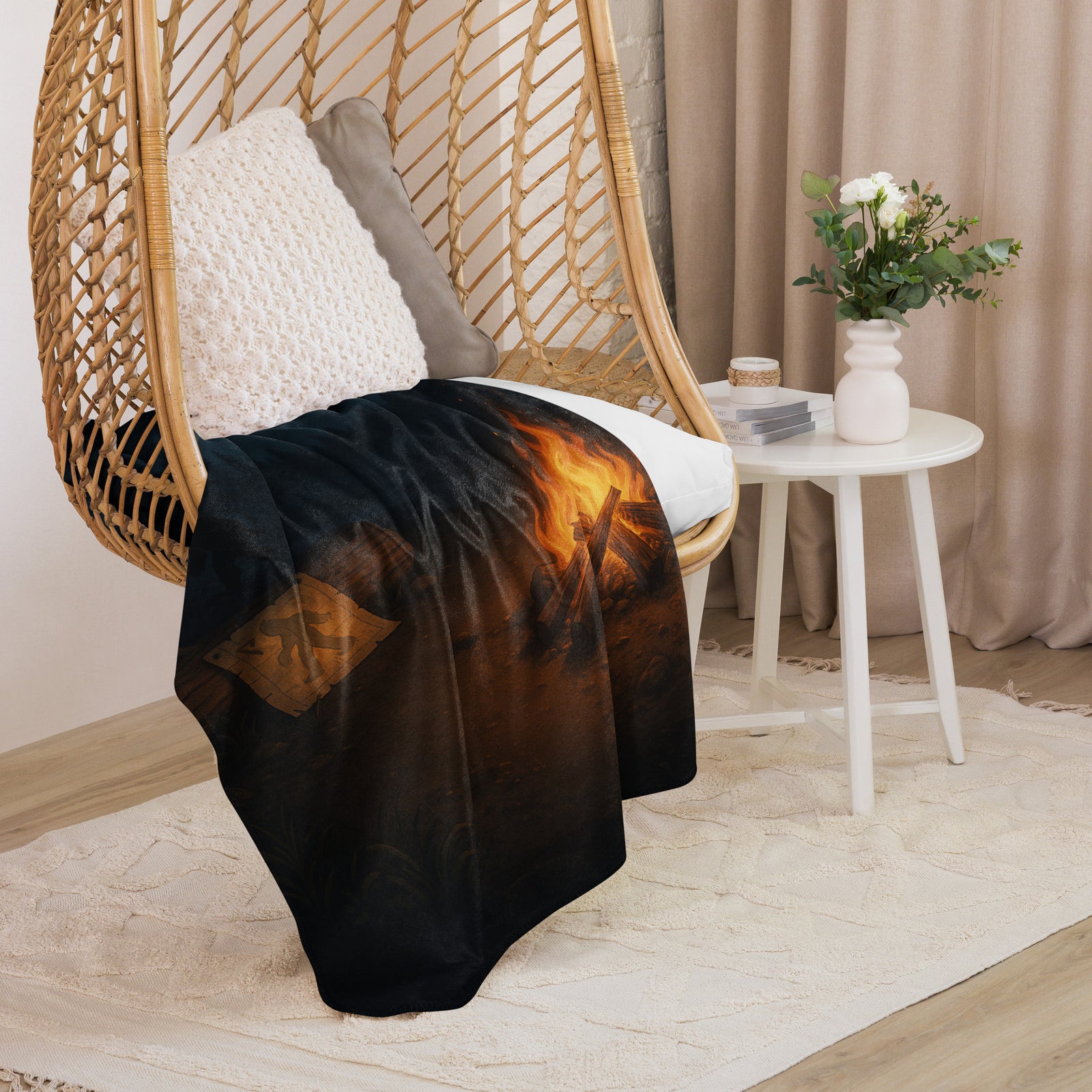 Campfire Encounter Sherpa Blanket