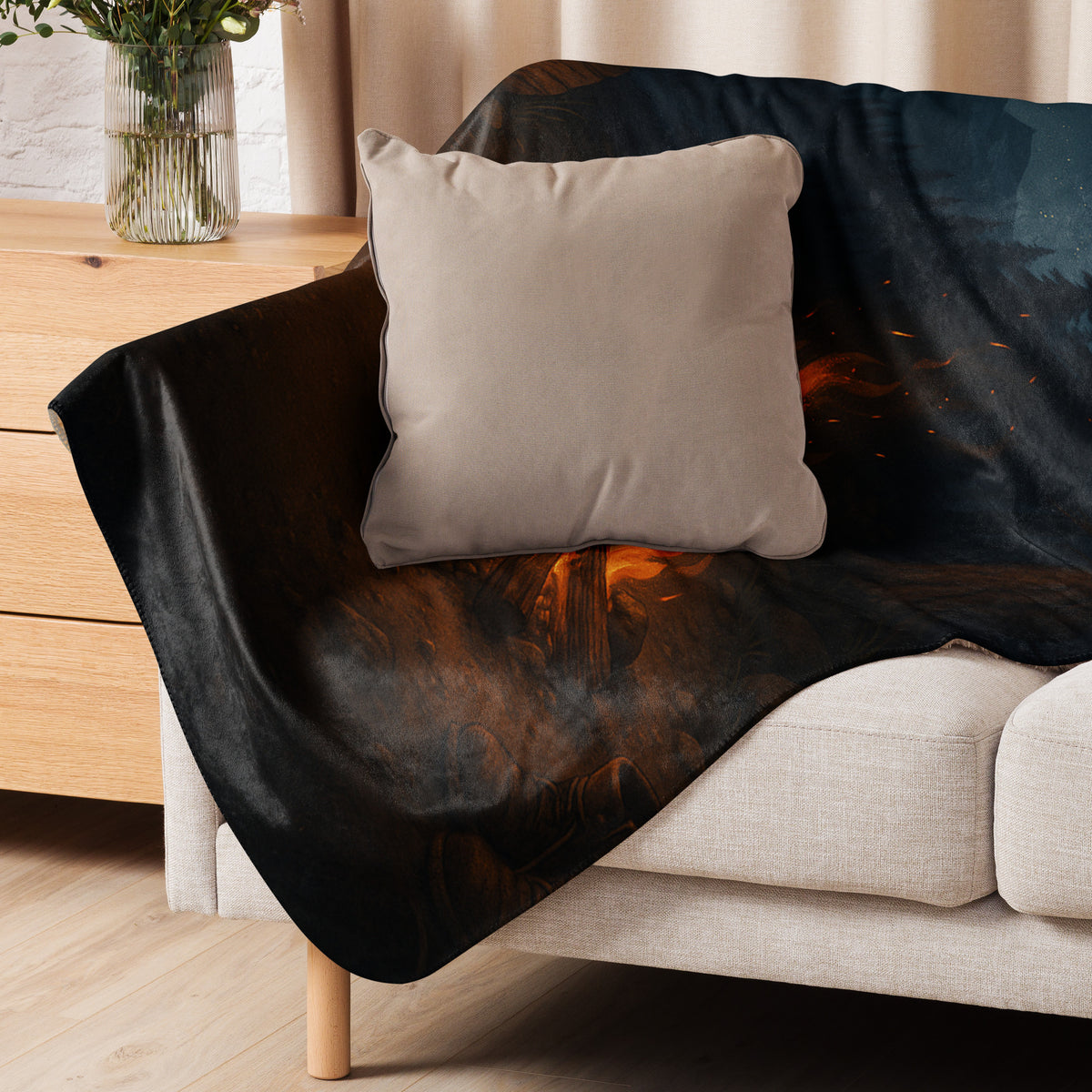 Campfire Encounter Sherpa Blanket