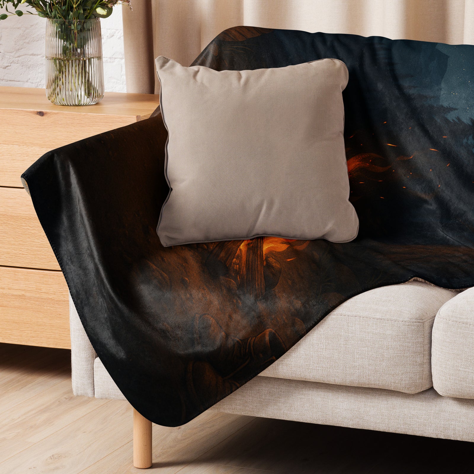 Campfire Encounter Sherpa Blanket