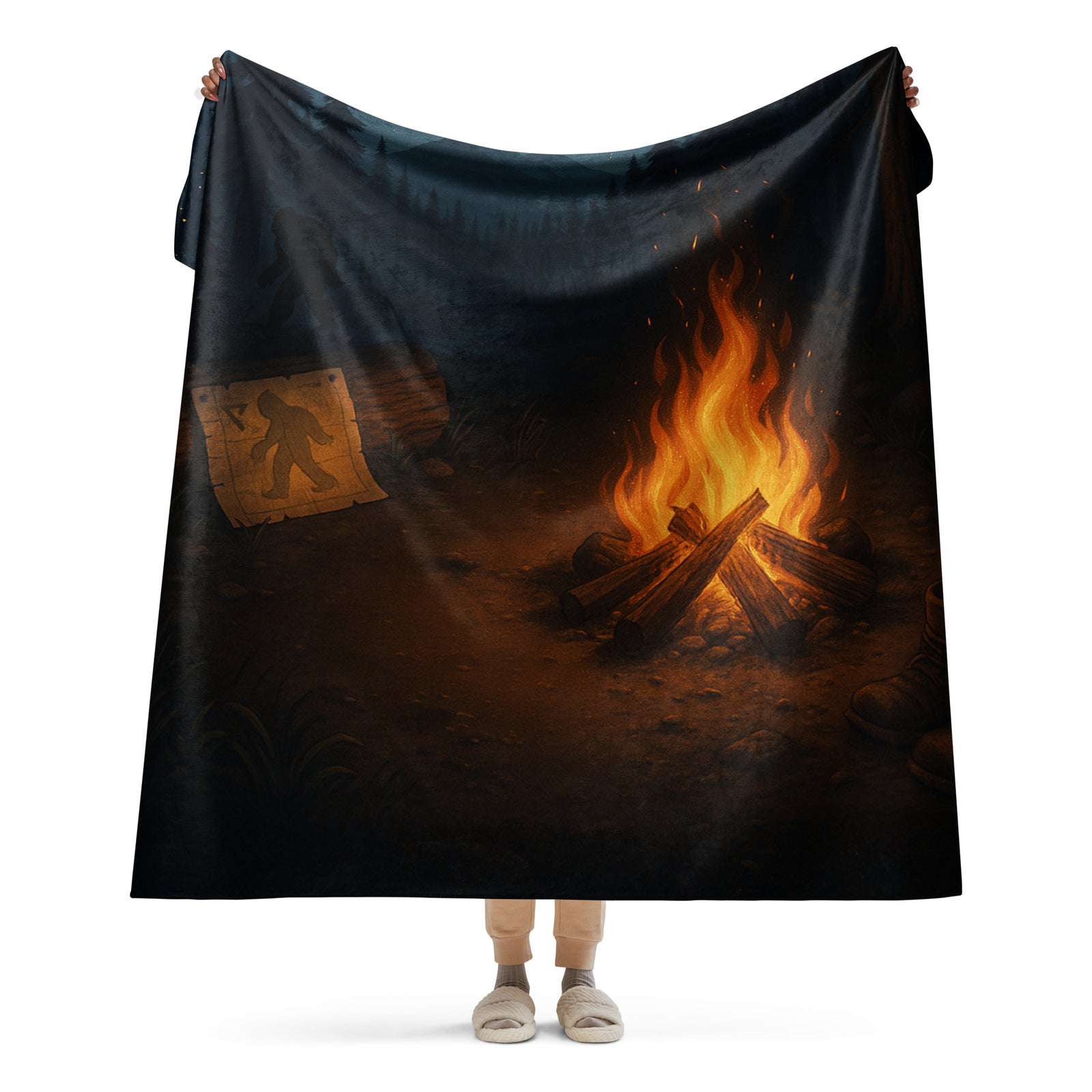 Campfire Encounter Sherpa Blanket