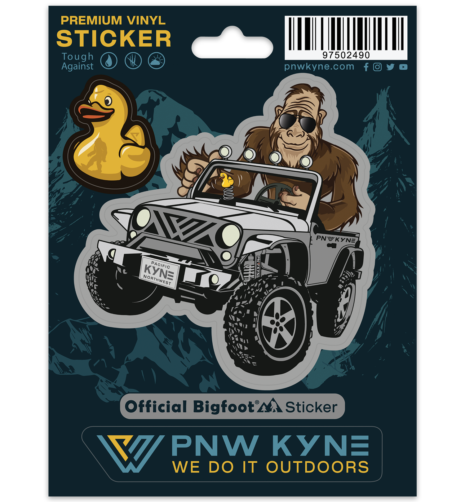 Jeepin Bigfoot Sticker Sheet