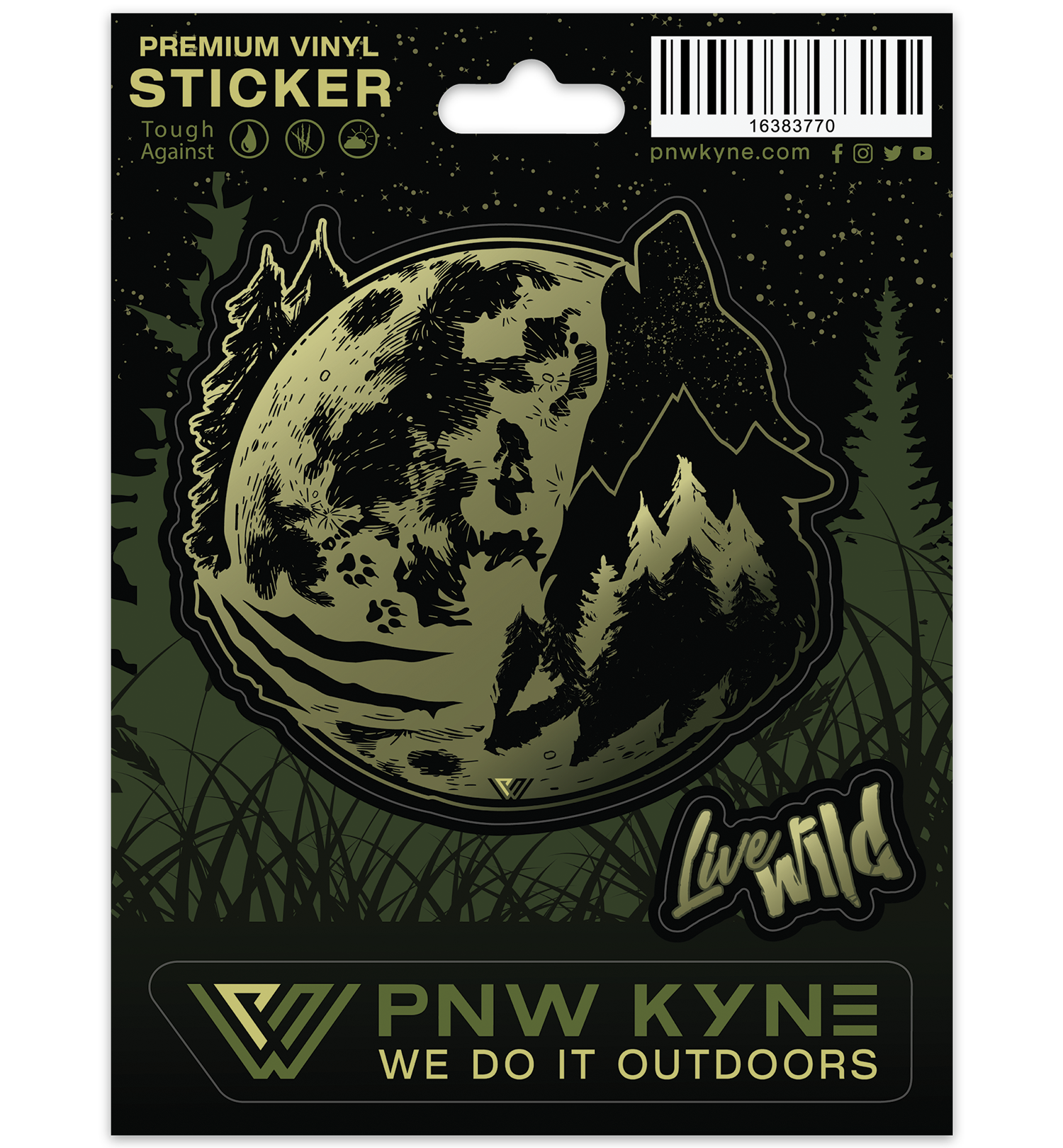 Live Wild Wolf Sticker Sheet