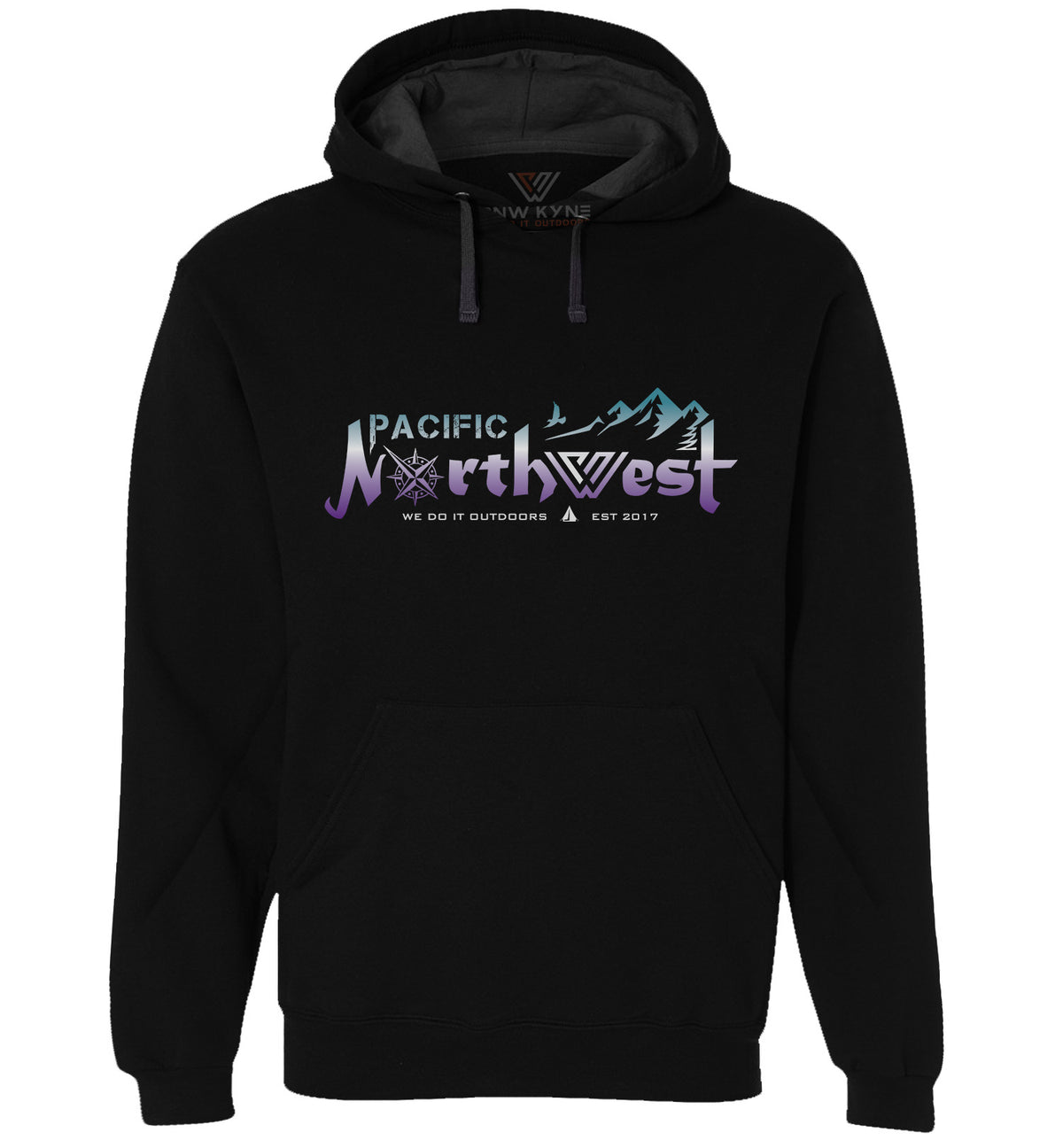 Northwest Skyline Pullover Hoodie Sweatshirt - Glacier