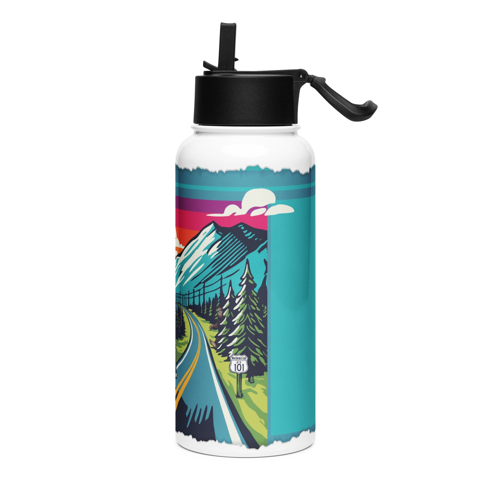 PNW Highway 32oz Water Bottle - Right