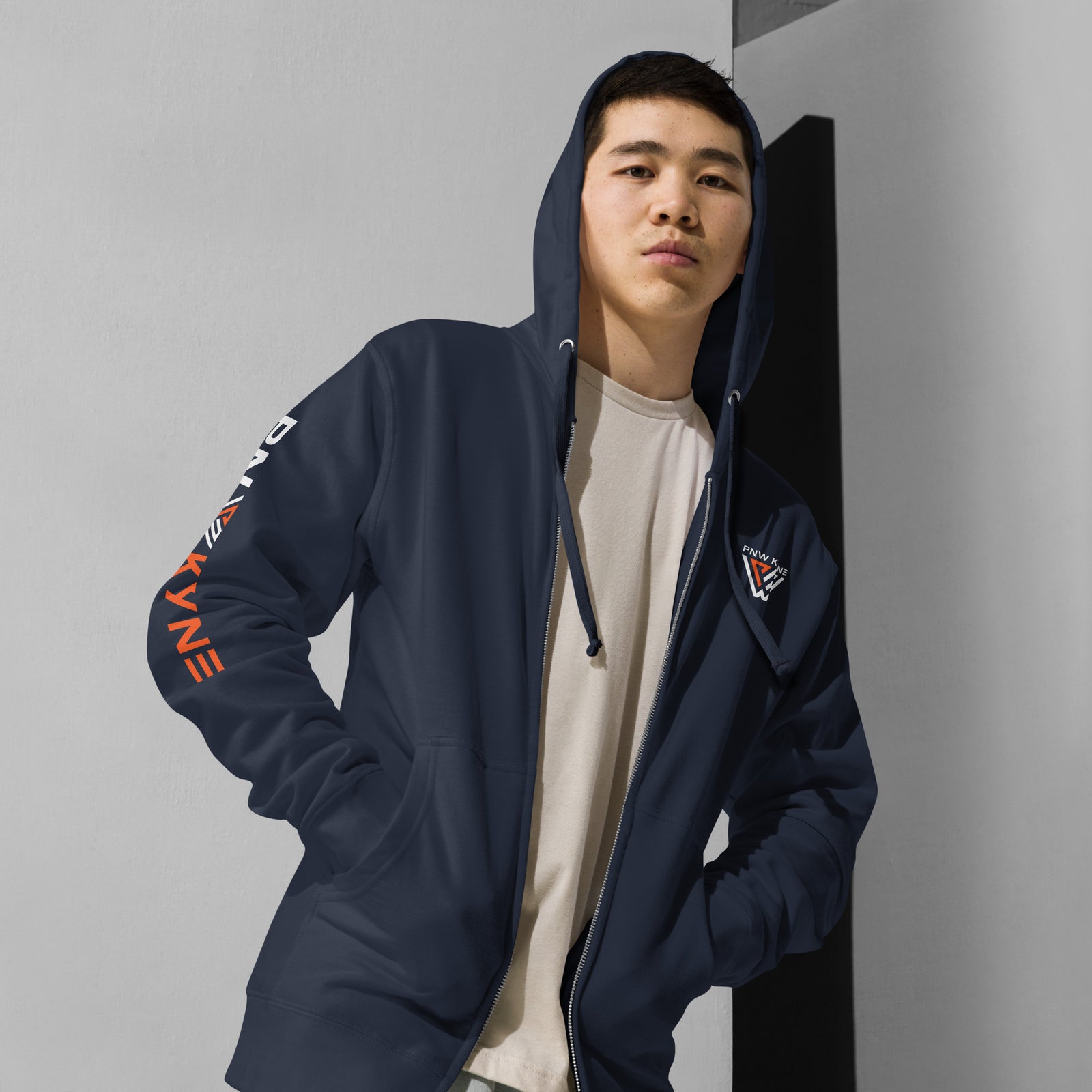 PNW KYNE Classic Zip Hoodie - Flat View - Man 02