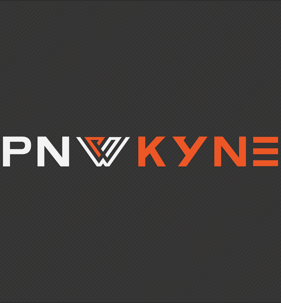  PNW KYNE Two Tone Inline Logo Decal with dark background