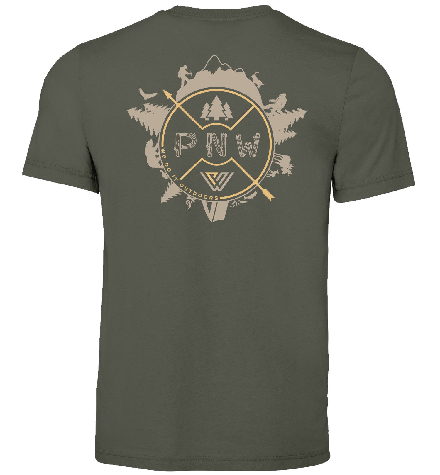 PNW Shirt - Around the PNW - Short Sleeve - Combined - Black Brown