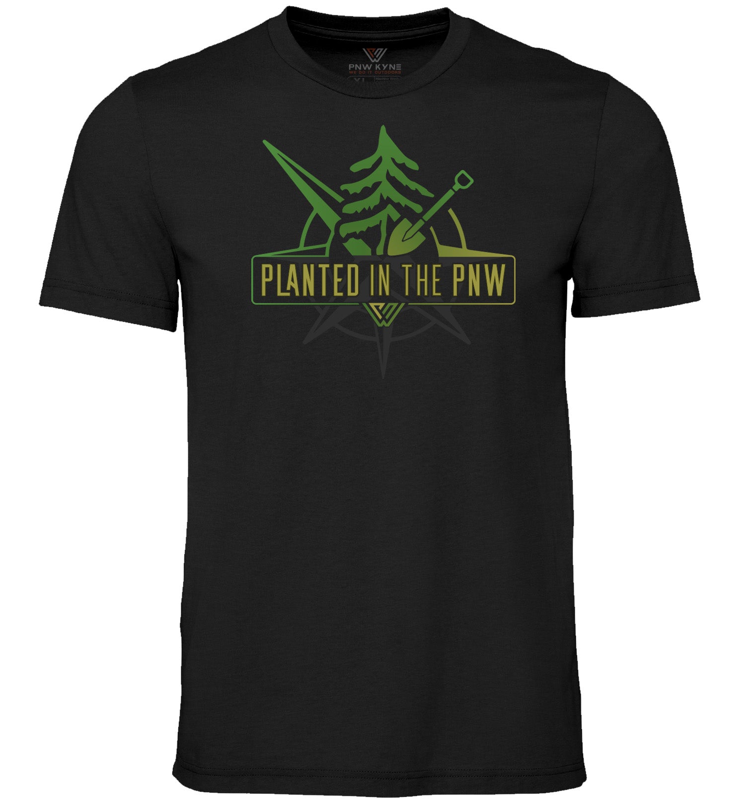 PNW Shirt - Planted in the PNW - Short Sleeve - Front - Black