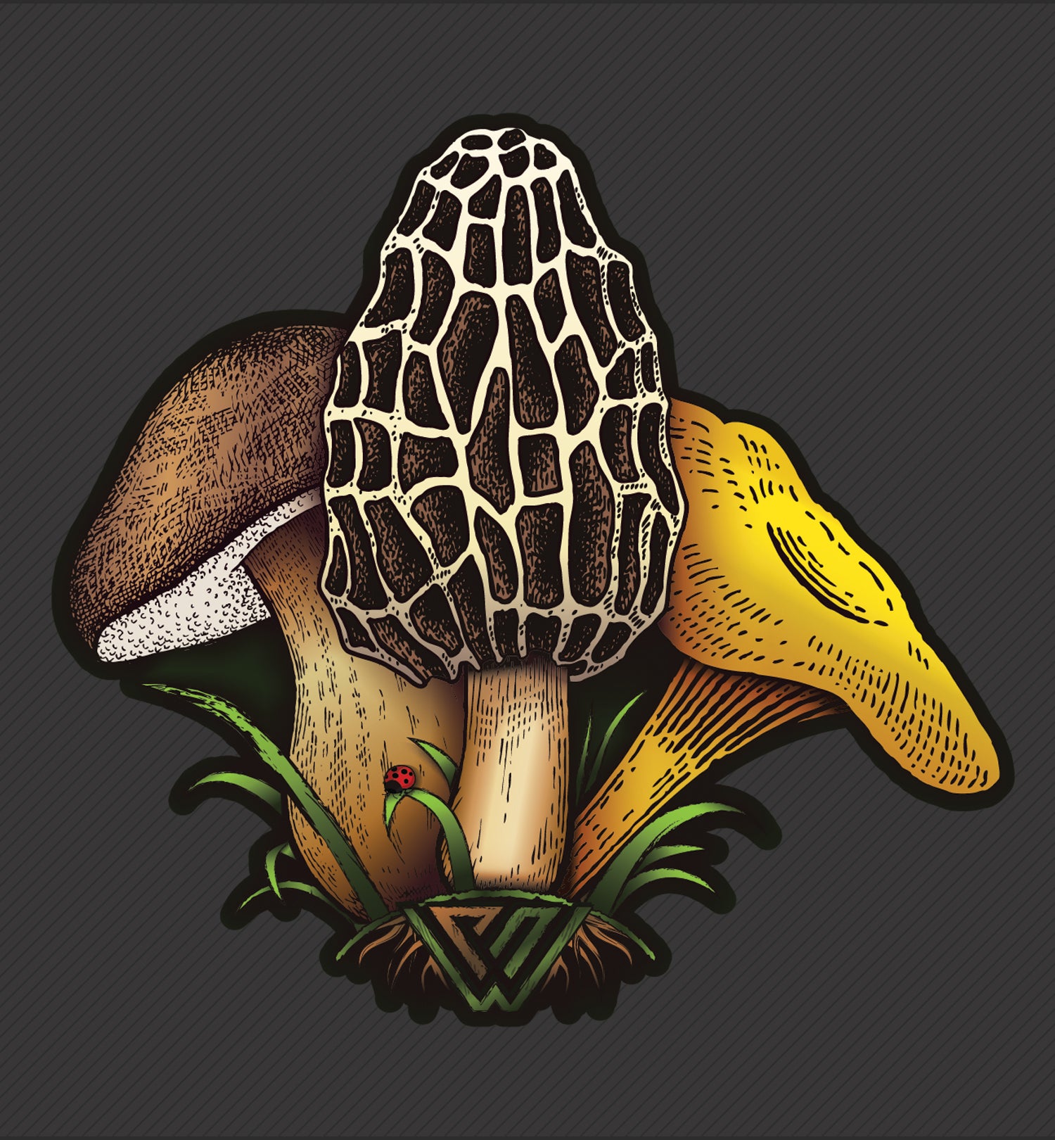 PNW Funguys mushroom sticker