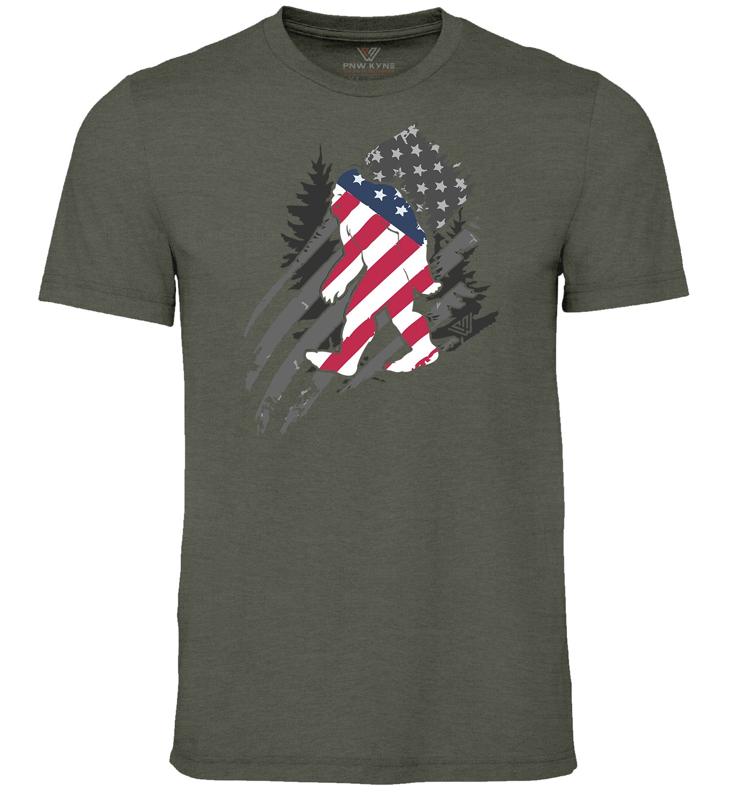 Patriotic Bigfoot Short Sleeve Shirt - Black