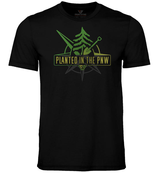 Planted in the PNW Short Sleeve Shirt - Black