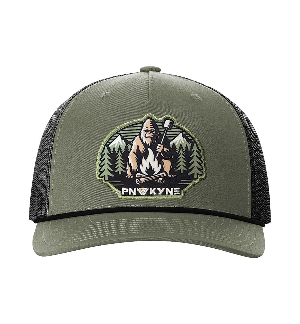 Sasquatch S&#39;mores Five-Panel Rope Hat - Green