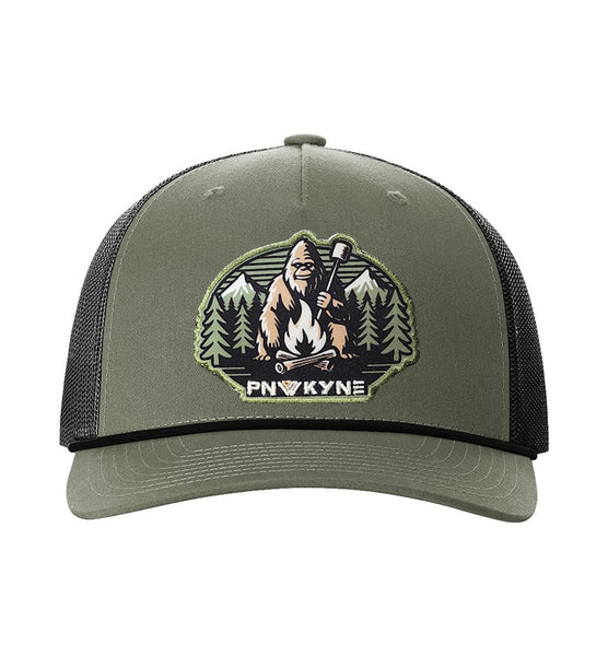 Sasquatch S'mores Five-Panel Rope Hat - Green