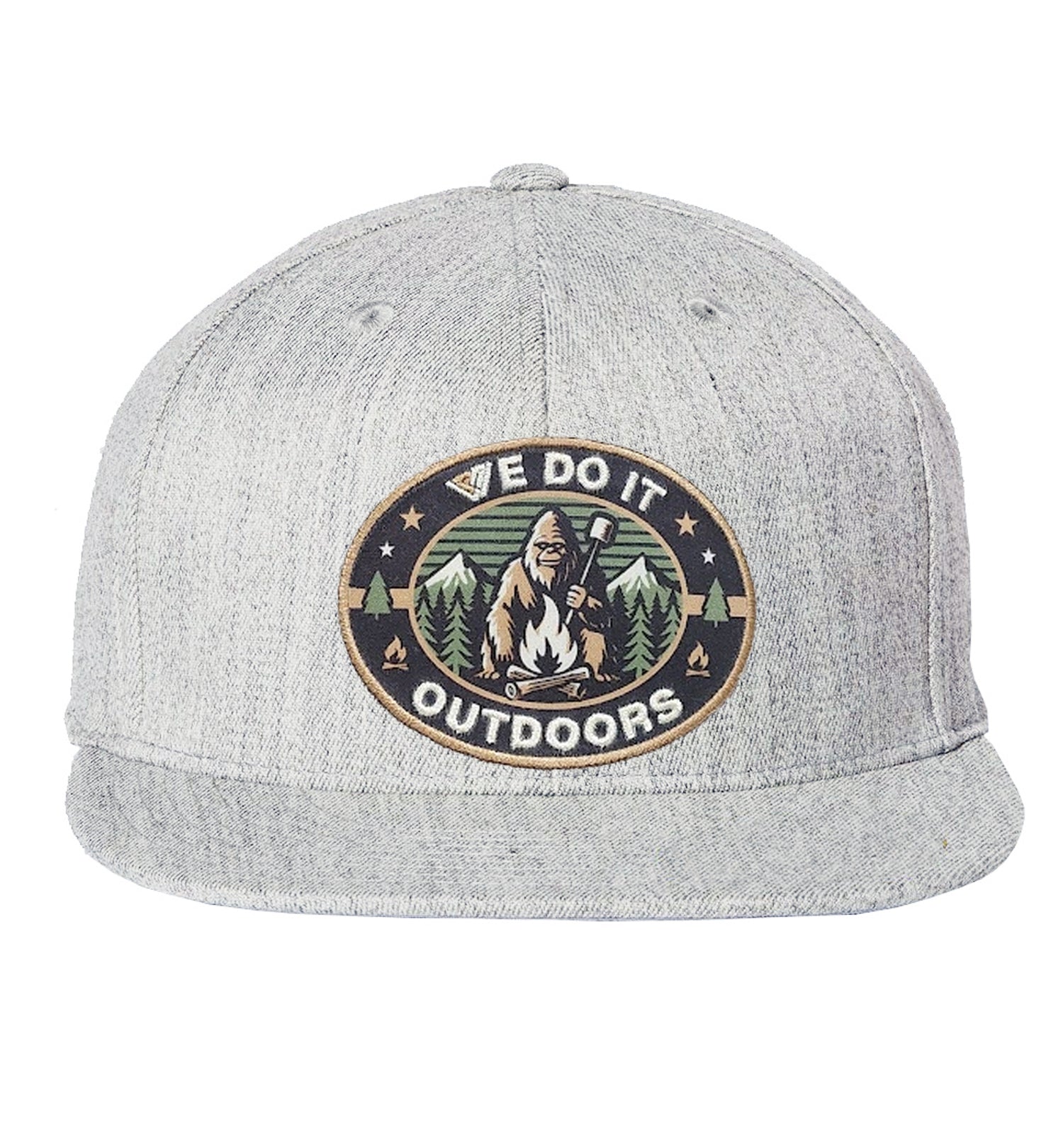 Sasquatch S'mores Flat Bill Cap - Grey - Side