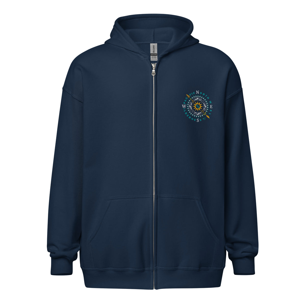 Sun 'n Peaks Compass Zip Hoodie - Navy - Front