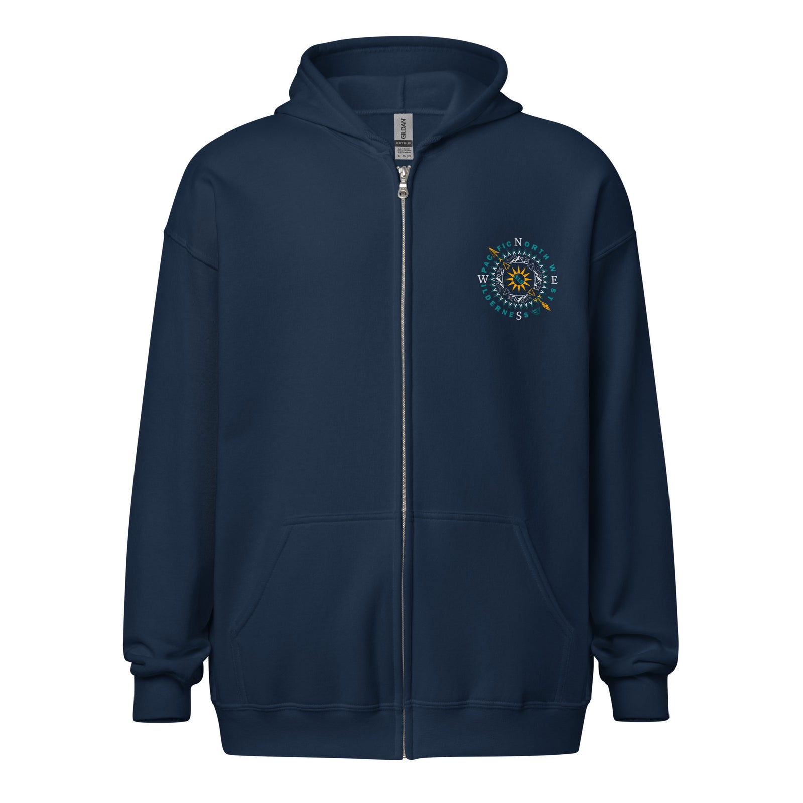 Sun 'n Peaks Compass Zip Hoodie - Navy - Back