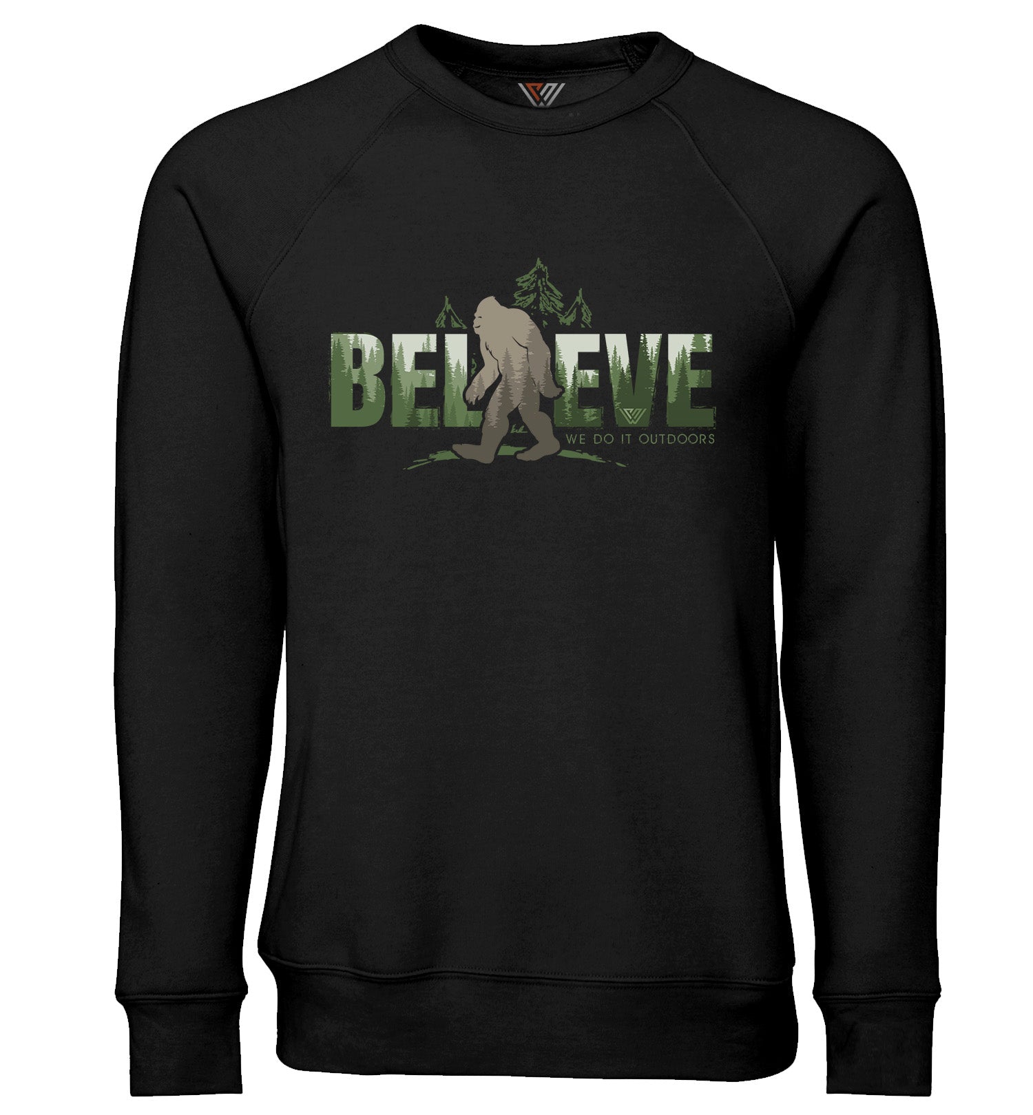 WoodZ Believe Crew Neck Sweatshirt - Black