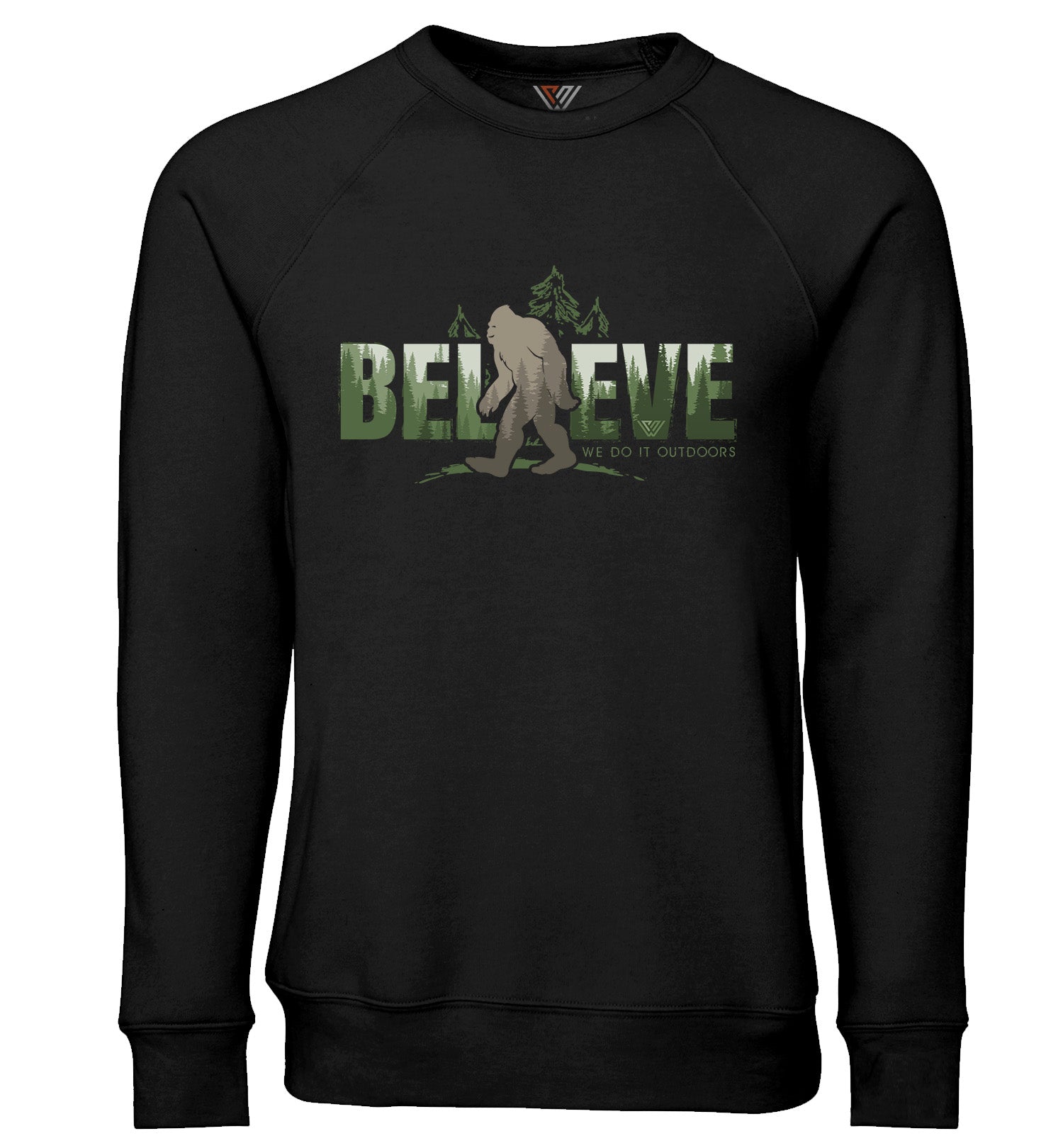 WoodZ Bigfoot Believe Crew Neck Sweatshirt PNW KYNE