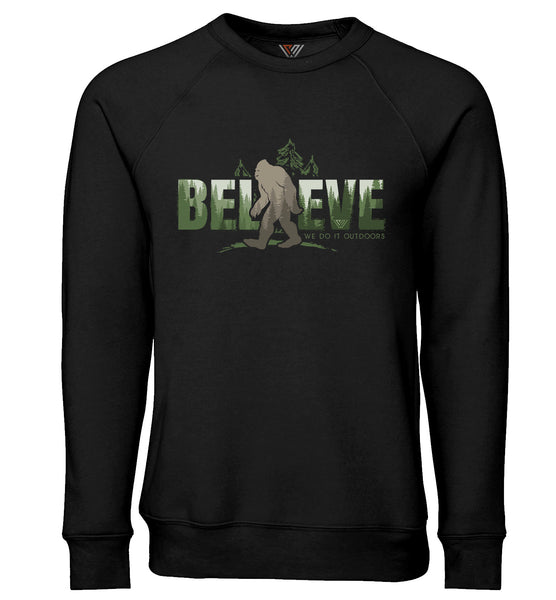 WoodZ Believe Crew Neck Sweatshirt - Black