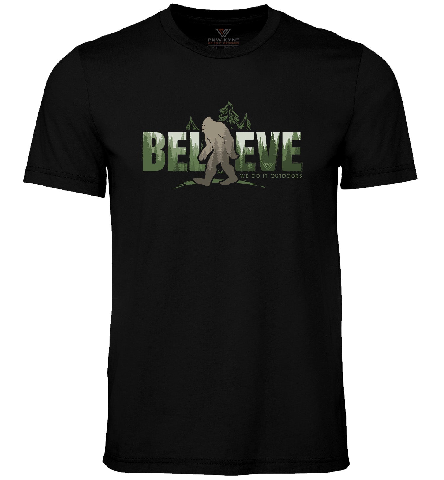 WoodZ Bigfoot Believe Short Sleeve Shirt - Black