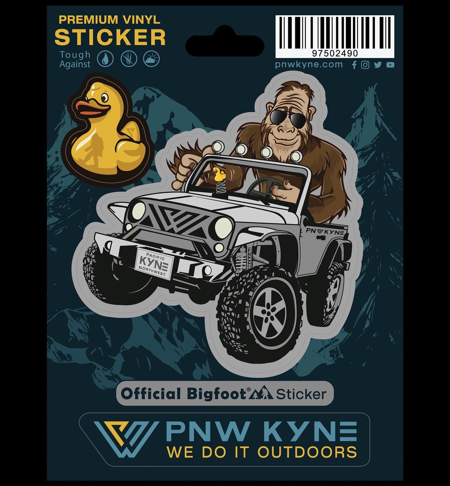 Jeepin Bigfoot Sticker Sheet