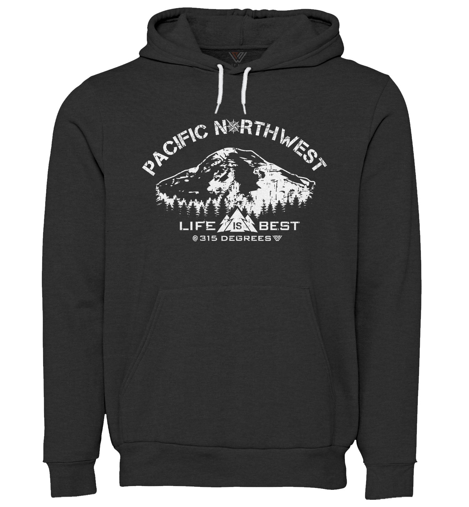 315 Rainier PNW Pullover Hoodie Sweatshirt - Dark Grey Heather