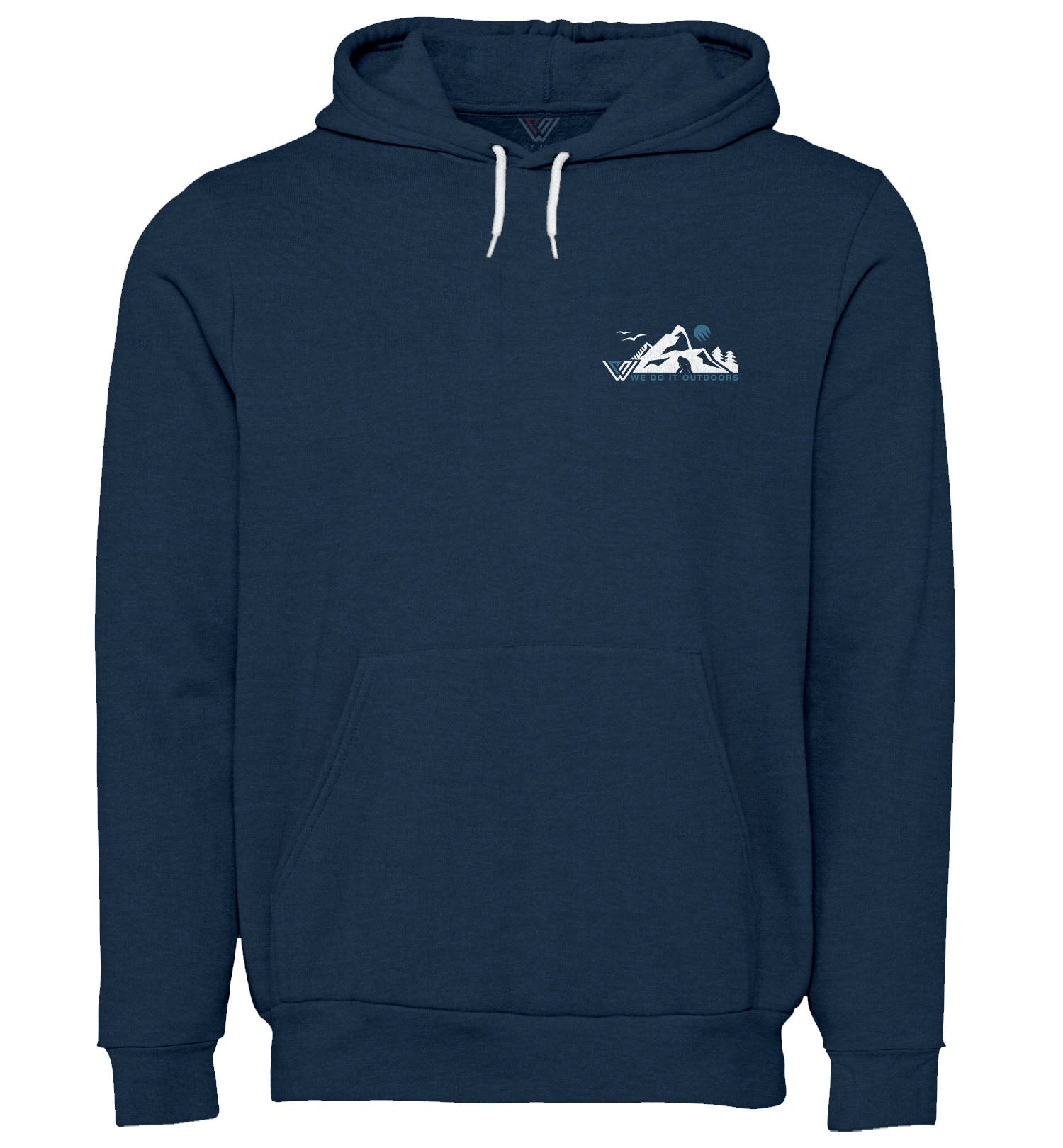 Around the PNW Pullover Hoodie Sweatshirt - Combined - Heather Navy