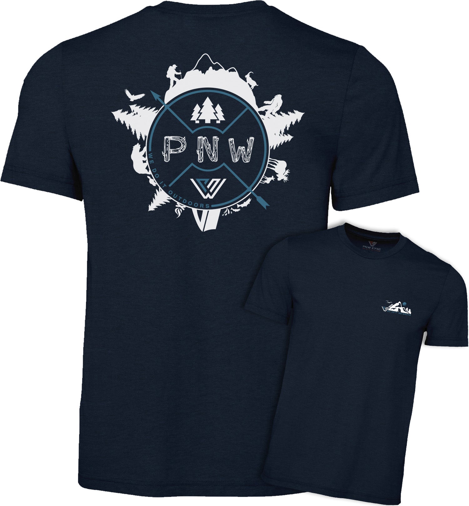 Around the PNW Short Sleeve Shirt - Combined - Heather Navy