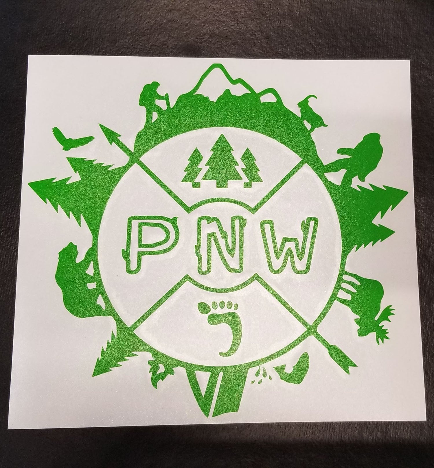 Around the PNW - Decal - Green - 8 Inch