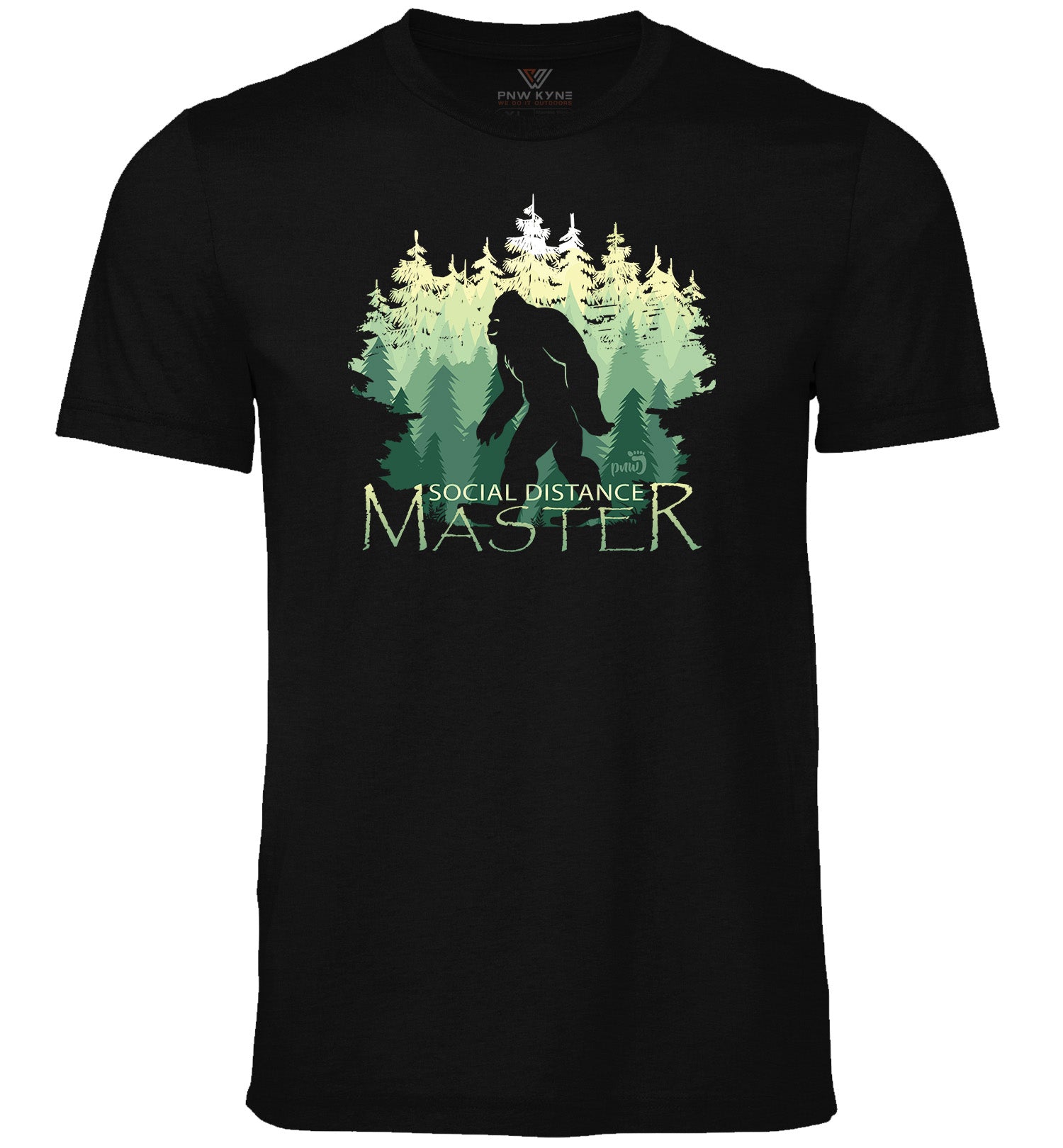 Social Distance Master Short Sleeve Bigfoot Shirt - Black