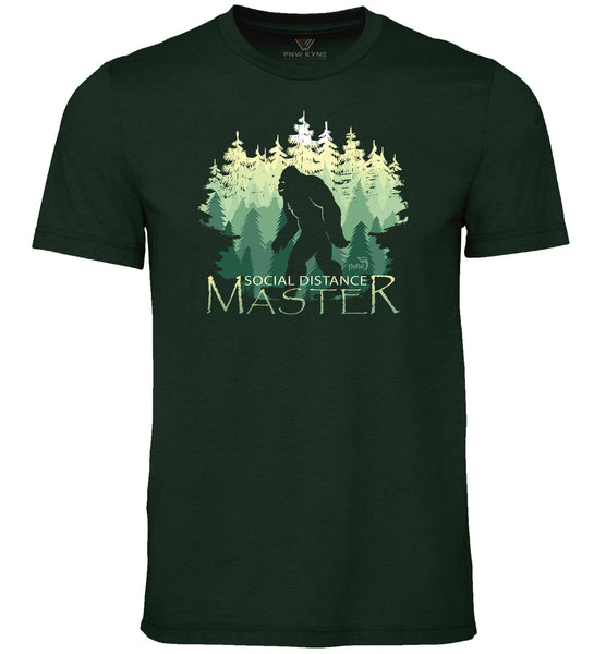 Social Distance Master Short Sleeve Bigfoot Shirt - Heather Emerald