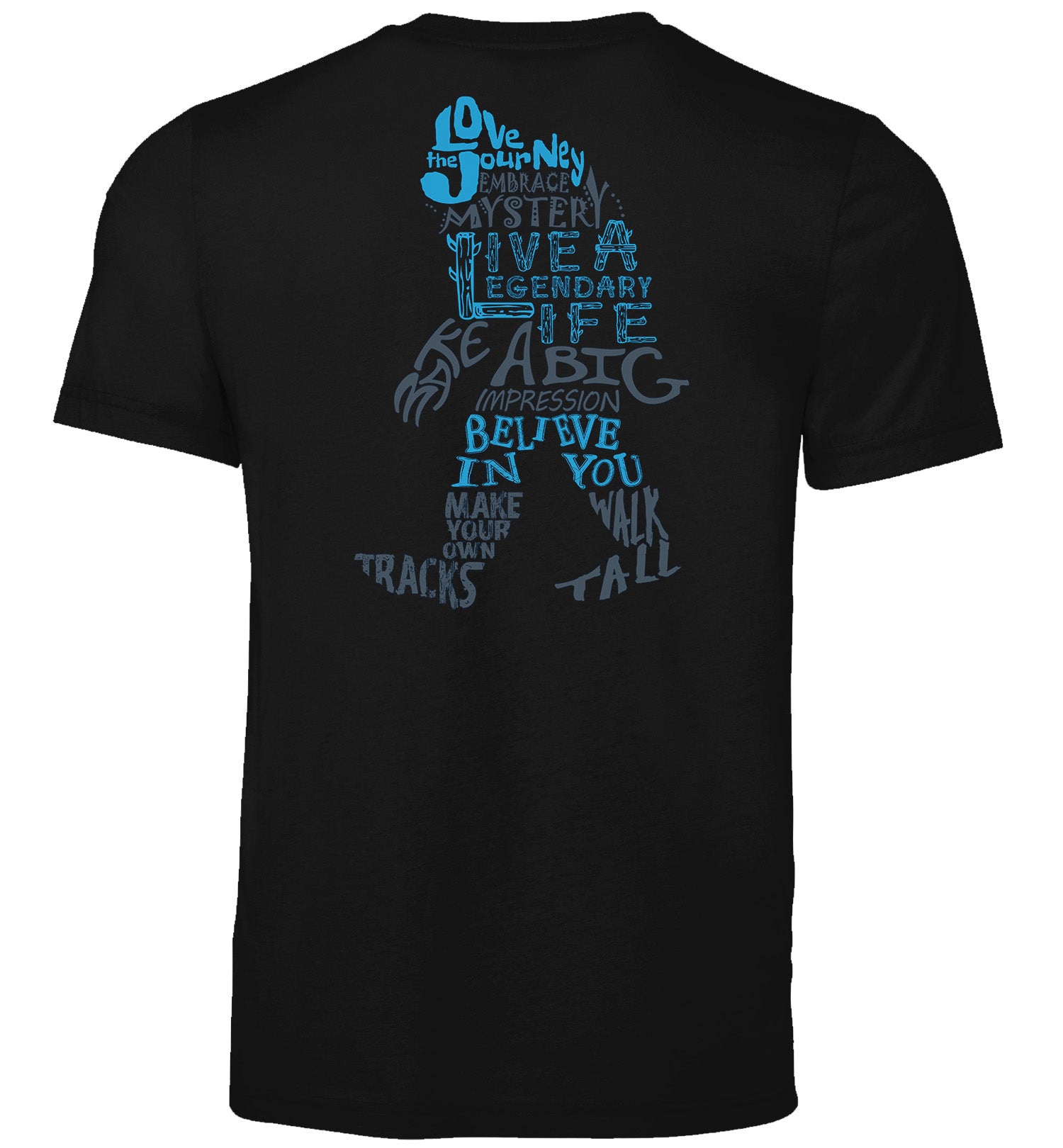 Bigfoot Wisdom Short Sleeve Shirt - Back - Blues