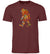 Bigfoot Shirt - Pollock Style - Short Sleeve - Front - Heather Cardinal