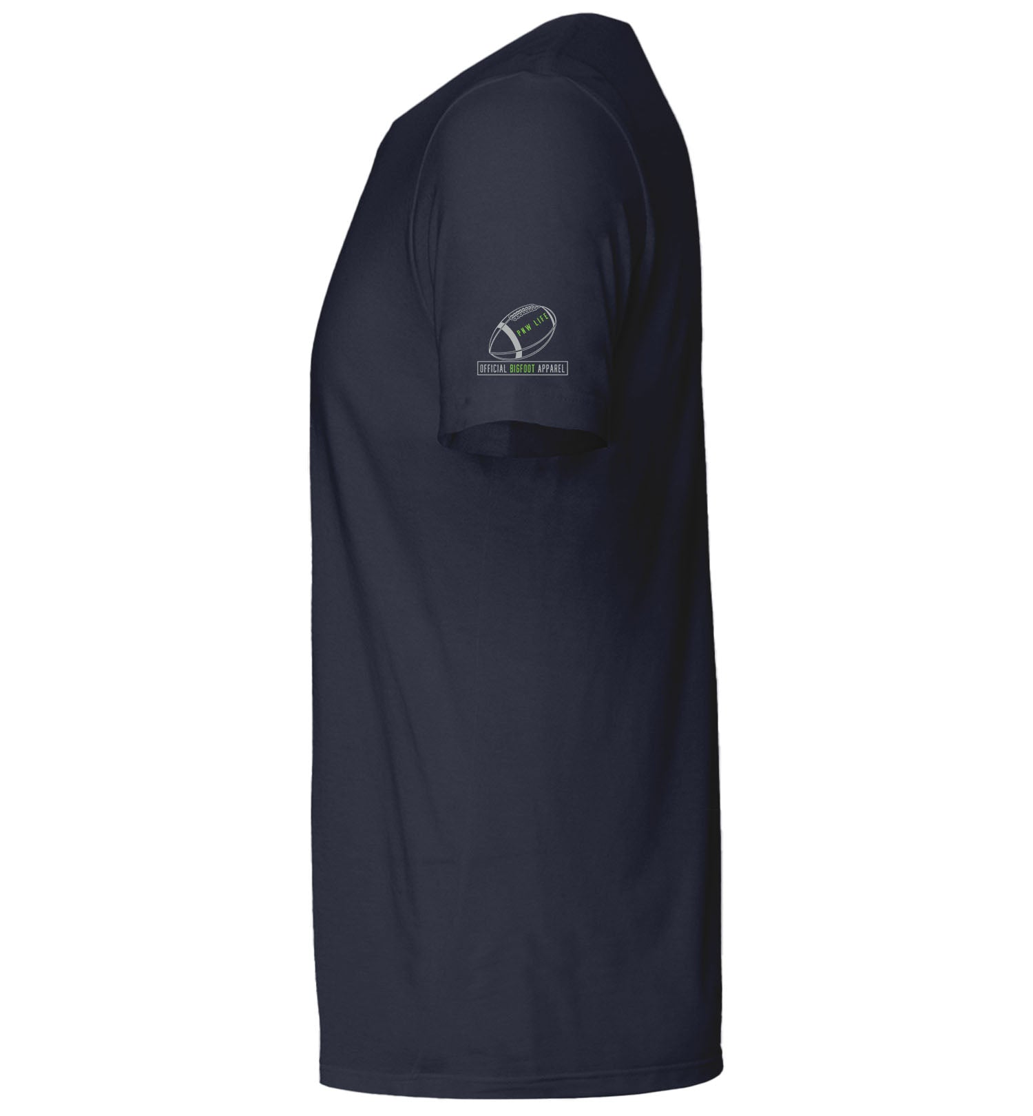 12th Man Football Squatch Short Sleeve Shirt - Left - Navy