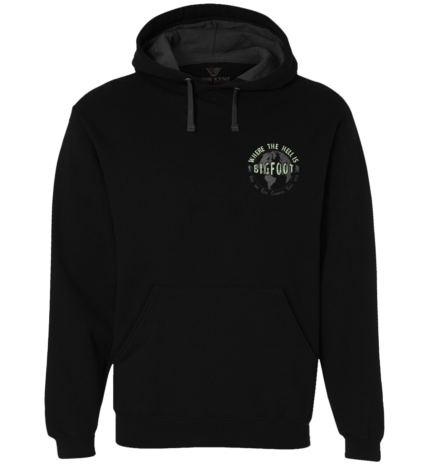 Hide & Seek Champion Bigfoot Pullover Hoodie Sweatshirt - Front - Black