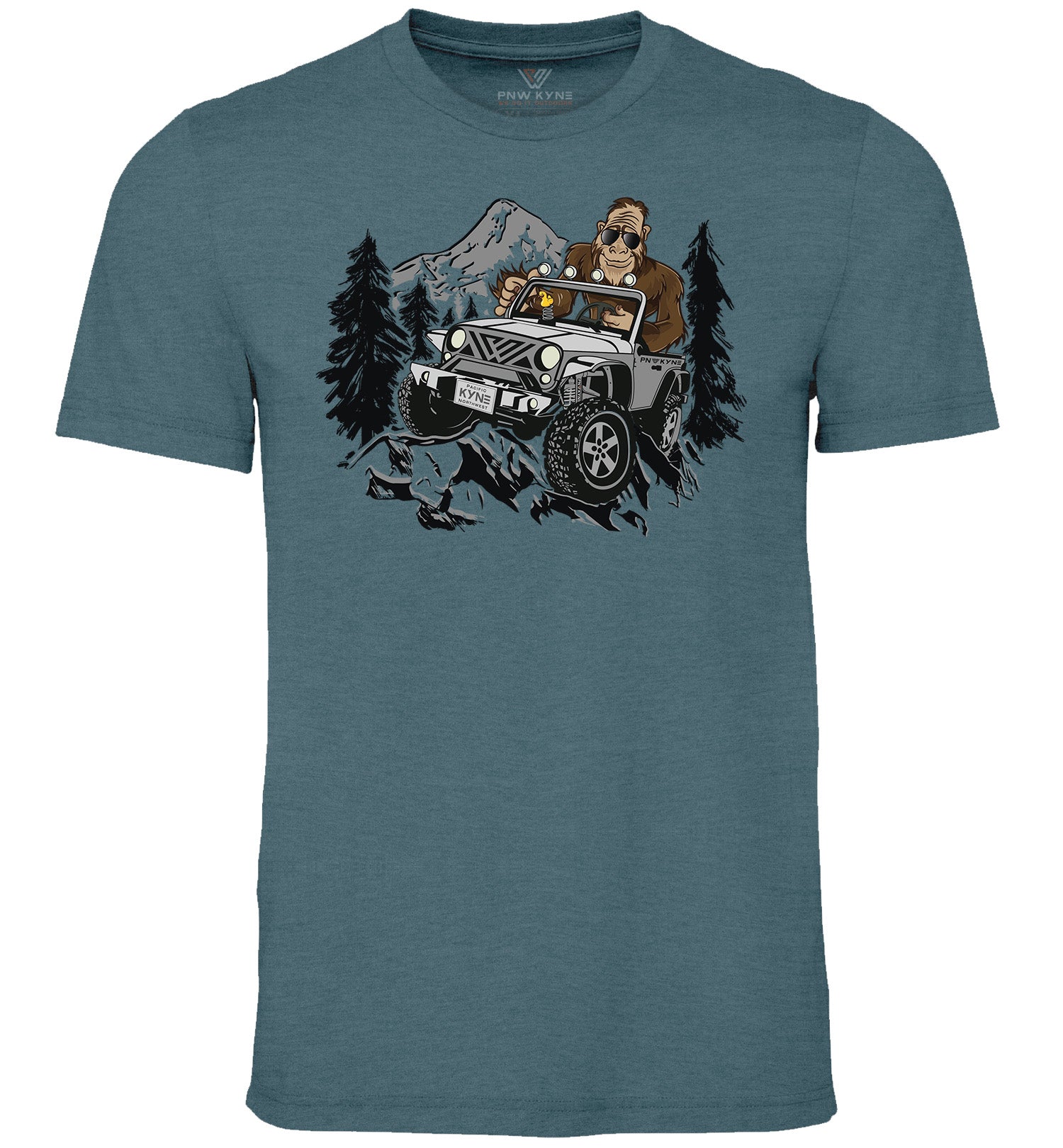 Jeepin' Bigfoot Short Sleeve Shirt - Heather Slate