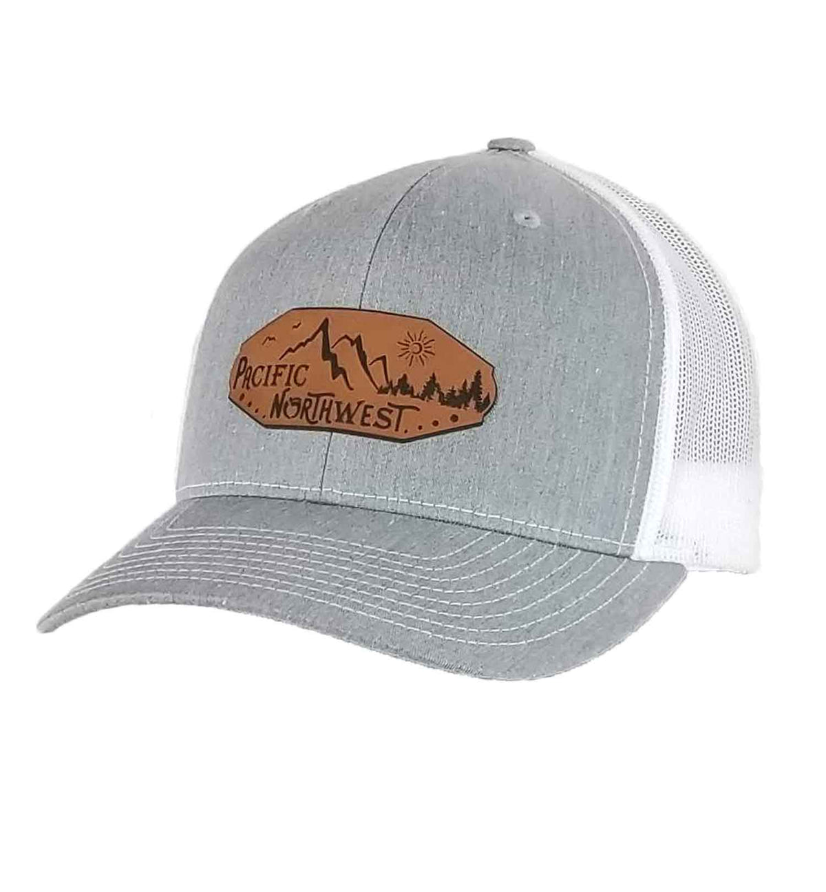 Majestic Northwest Snapback PNW Trucker Hat - Heather Grey &amp; White