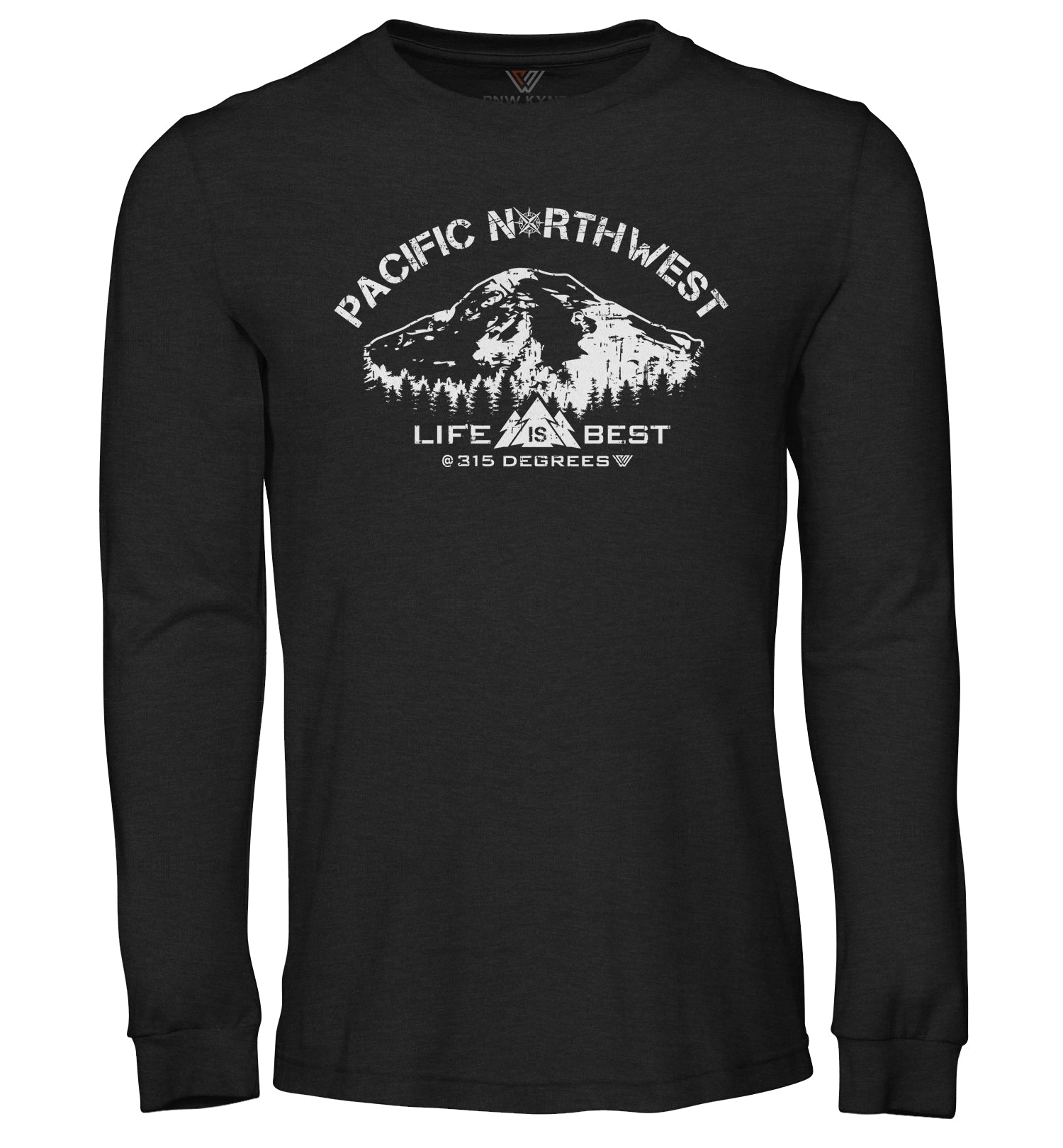 PNW - Shirt - 315 Rainier - Long Sleeve - Front - Dark Grey Heather
