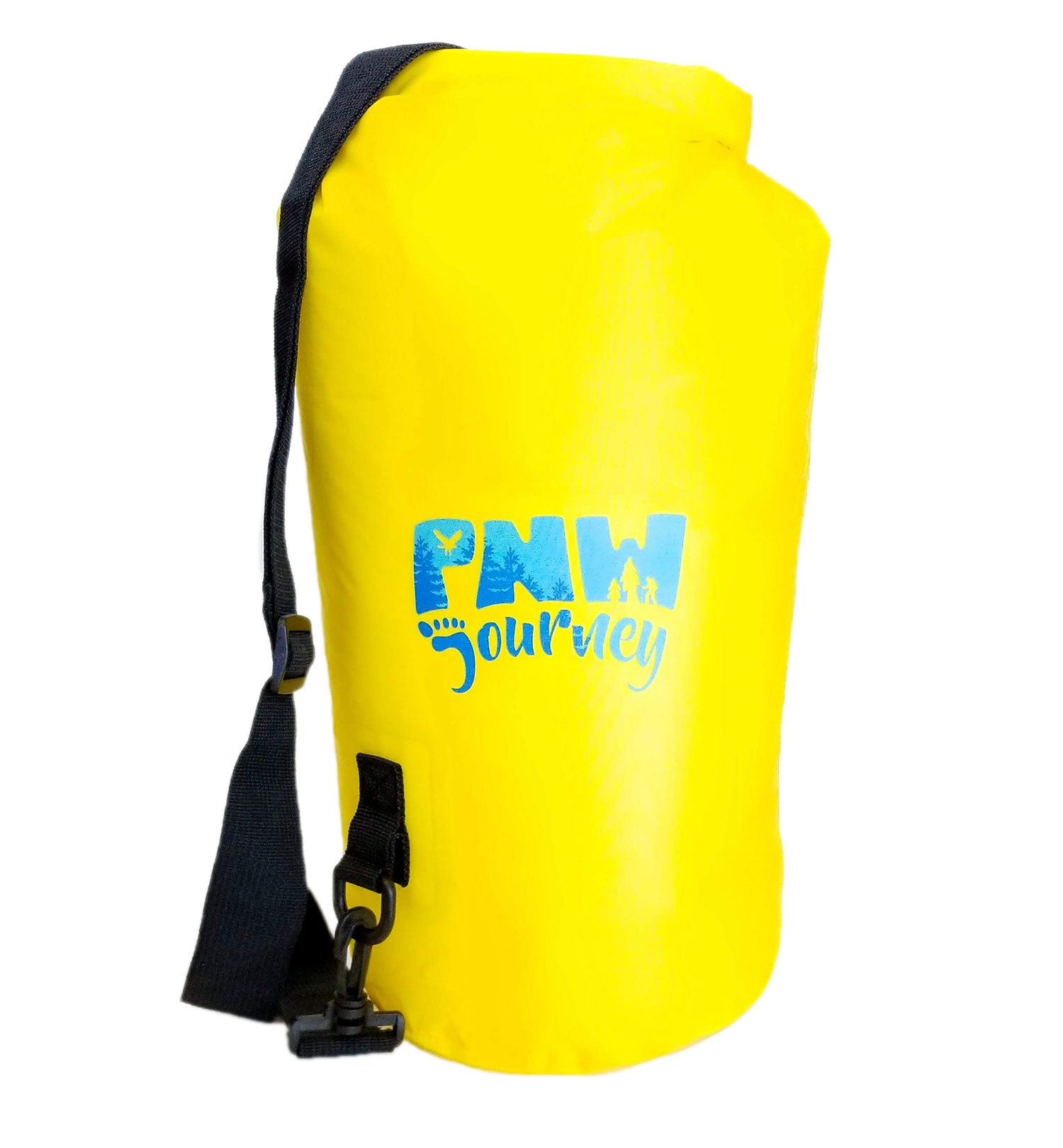 PNW Journey Elements - Dry Bag - 10L Nylon - Yellow - Back - PNW Journey